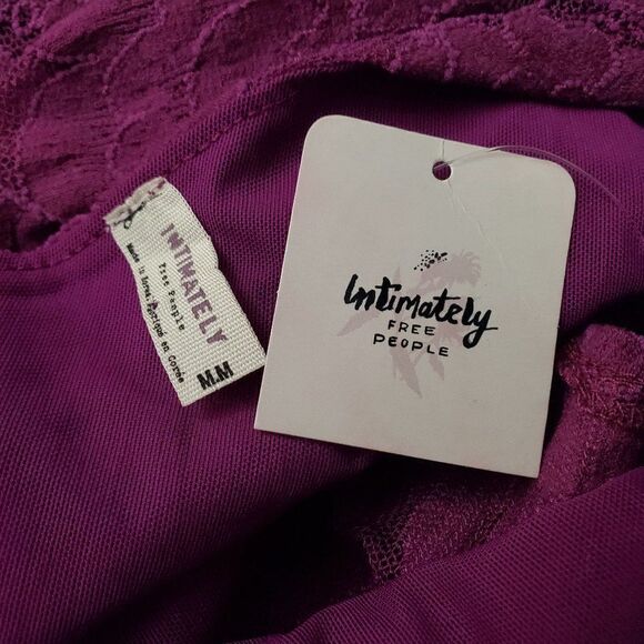 FREE PEOPLE INTIMATELY Dress Purple Lace M NWT - Picture 6 of 7